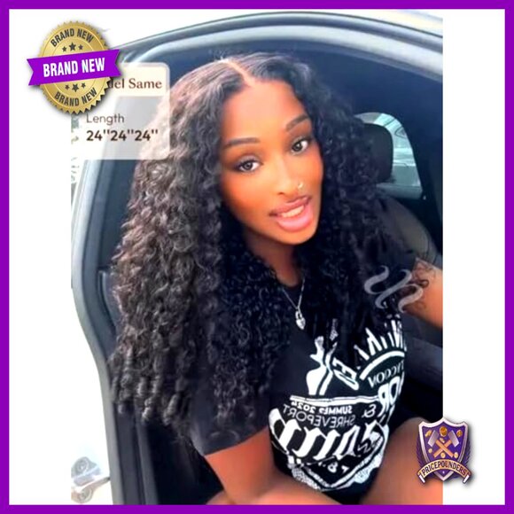 16 Inch Brazilian Virgin Human Hair Extensions, 3 Bundles, Curly Quick Weave main image 5